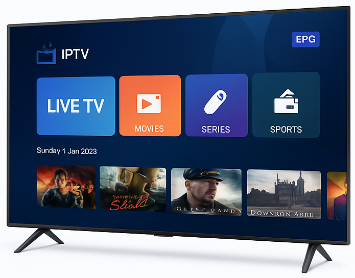 interface iptv 4K compatible smart tv et smarters pro